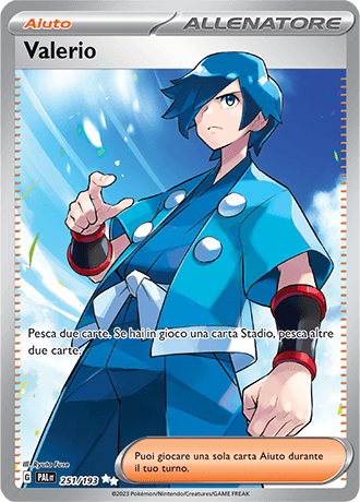 Valerio Evoluzioni a Paldea carta Pokémon italiana UR