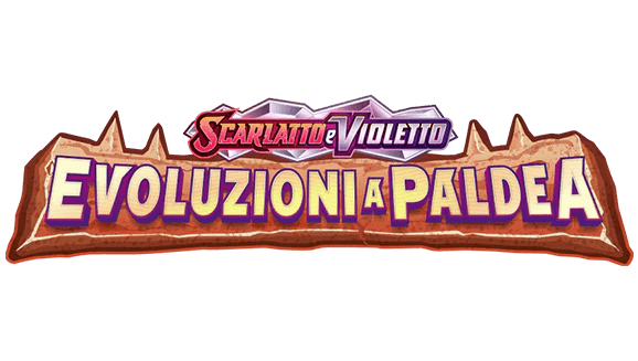 Evoluzioni a Paldea logo espansione carte Pokémon italiane