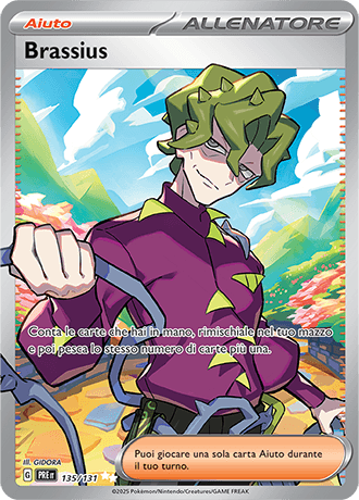 Brassius Evoluzioni Prismatiche carta Pokémon italiana UR