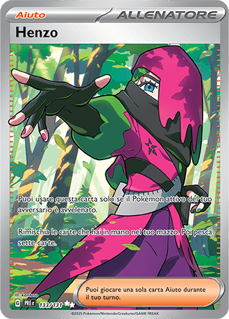 Henzo Evoluzioni Prismatiche carta Pokémon italiana UR