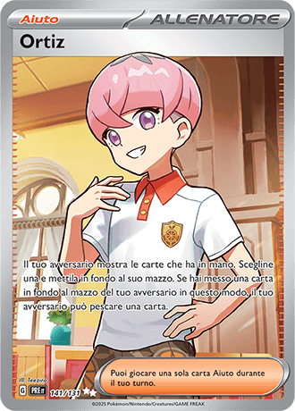 Ortiz Evoluzioni Prismatiche carta Pokémon italiana UR