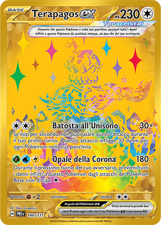 Terapagos ex Evoluzioni Prismatiche carta Pokémon italiana HR