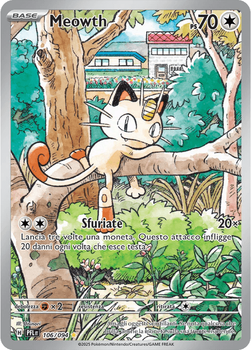 Meowth Fiamme Spettrali carta Pokémon italiana IR