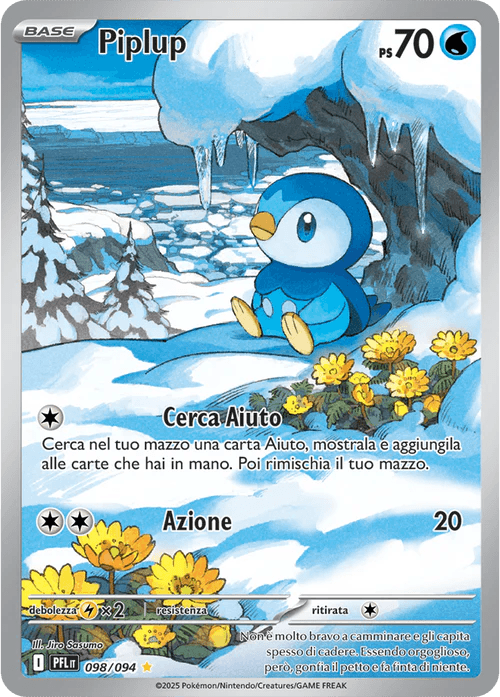 Piplup Fiamme Spettrali carta Pokémon italiana IR