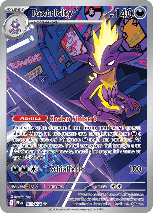 Toxtricity Fiamme Spettrali carta Pokémon italiana IR