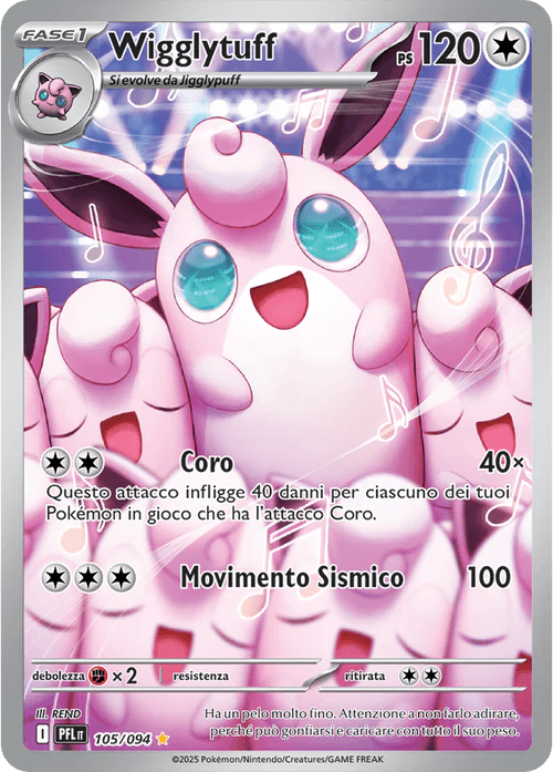 Wigglytuff Fiamme Spettrali carta Pokémon italiana IR