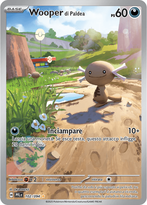 Wooper di Paldea Fiamme Spettrali carta Pokémon italiana IR