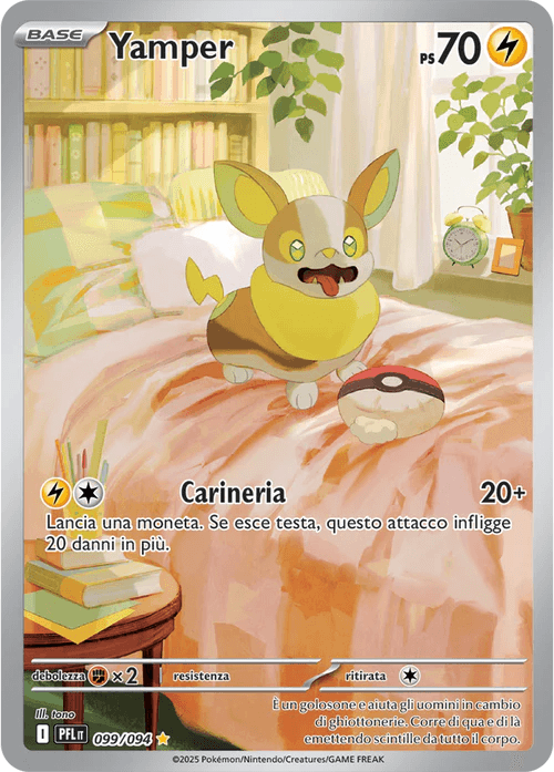 Yamper Fiamme Spettrali carta Pokémon italiana IR