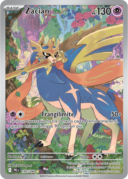 Zacian Fiamme Spettrali carta Pokémon italiana IR