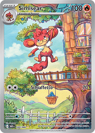 Simisear Fuoco Bianco carta Pokémon italiana IR