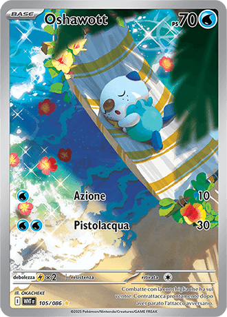 Oshawott Fuoco Bianco carta Pokémon italiana IR