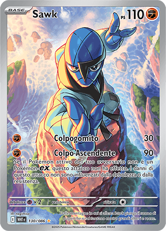 Sawk Fuoco Bianco carta Pokémon italiana IR