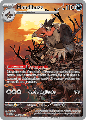 Mandibuzz Fuoco Bianco carta Pokémon italiana IR