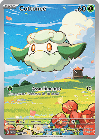 Cottonee Fuoco Bianco carta Pokémon italiana IR