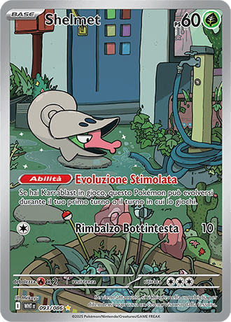 Shelmet Fuoco Bianco carta Pokémon italiana IR