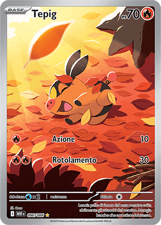 Tepig Fuoco Bianco carta Pokémon italiana IR