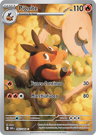 Pignite Fuoco Bianco carta Pokémon italiana IR