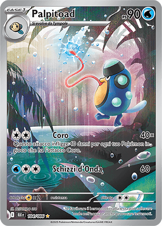 Palpitoad Luce Nera carta Pokémon italiana IR
