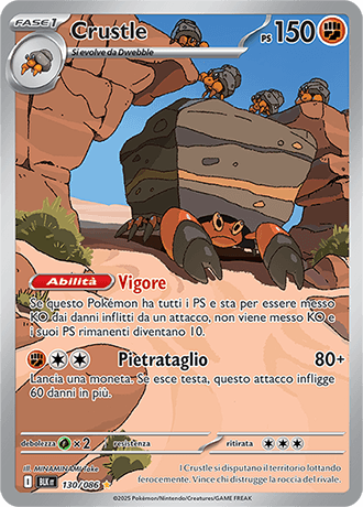 Crustle Luce Nera carta Pokémon italiana IR