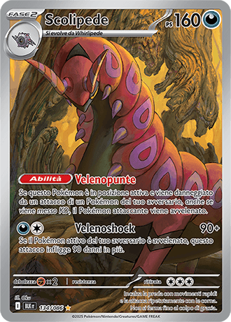 Scolipede Luce Nera carta Pokémon italiana IR