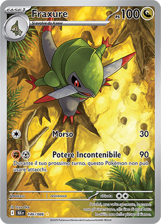 Fraxure Luce Nera carta Pokémon italiana IR