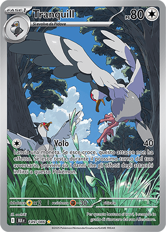 Tranquill Luce Nera carta Pokémon italiana IR