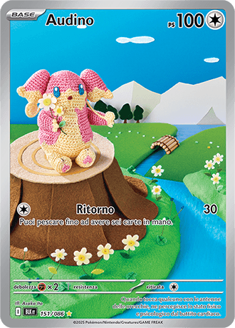 Audino Luce Nera carta Pokémon italiana IR
