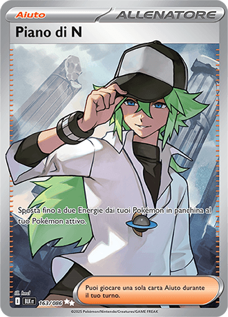 Piano di N Luce Nera carta Pokémon italiana UR