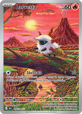 Larvesta Luce Nera carta Pokémon italiana IR