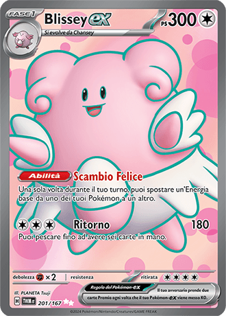 Blissey ex Crepuscolo Mascherato carta Pokémon italiana UR