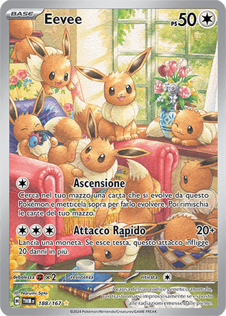 Eevee Crepuscolo Mascherato carta Pokémon italiana IR