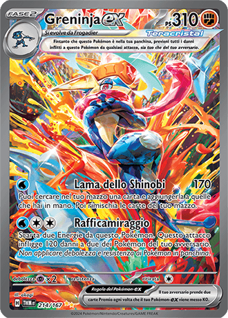 Greninja ex Crepuscolo Mascherato carta Pokémon italiana SIR