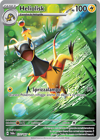 Heliolisk Crepuscolo Mascherato carta Pokémon italiana IR
