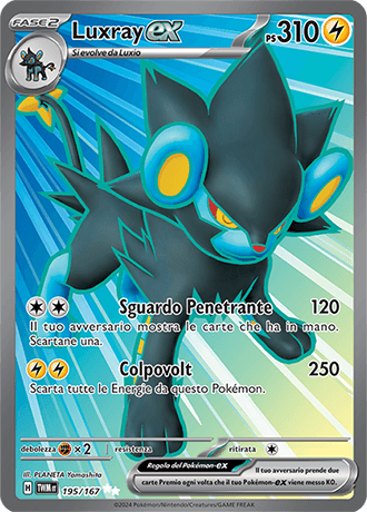 Luxray ex Crepuscolo Mascherato carta Pokémon italiana UR