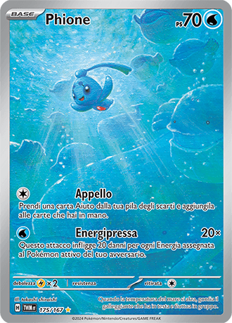 Phione Crepuscolo Mascherato carta Pokémon italiana IR
