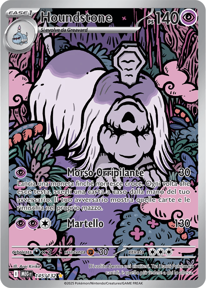 Houndstone Mega Evoluzione carta Pokémon italiana IR