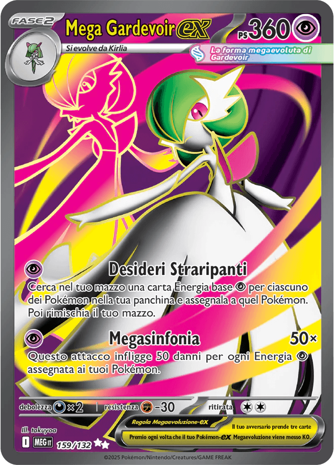 Mega Gardevoir ex Mega Evoluzione carta Pokémon italiana UR