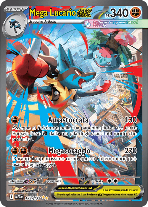 Mega Lucario ex Mega Evoluzione carta Pokémon italiana SIR