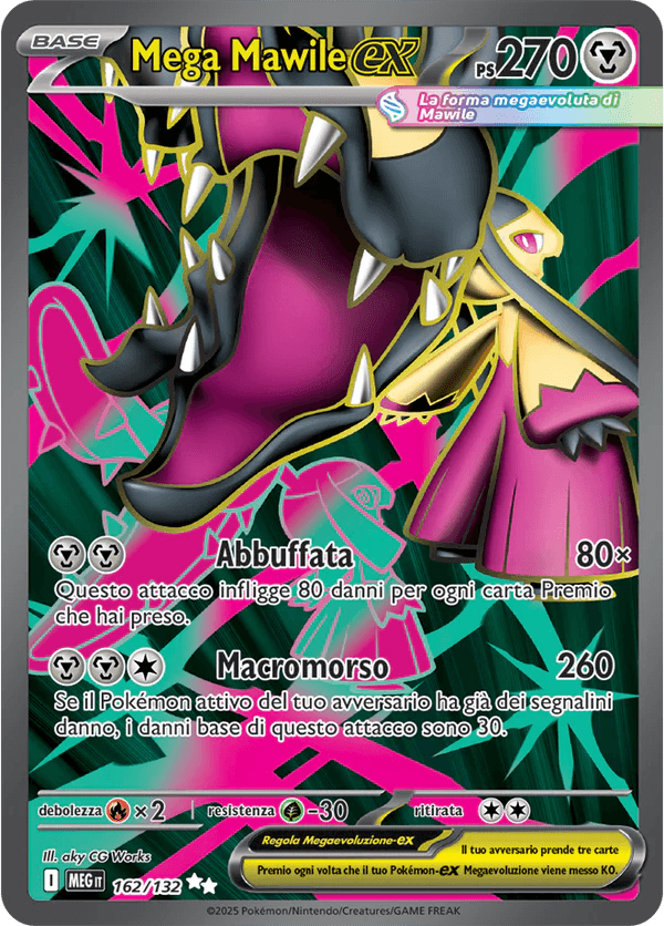 Mega Mawile ex Mega Evoluzione carta Pokémon italiana UR