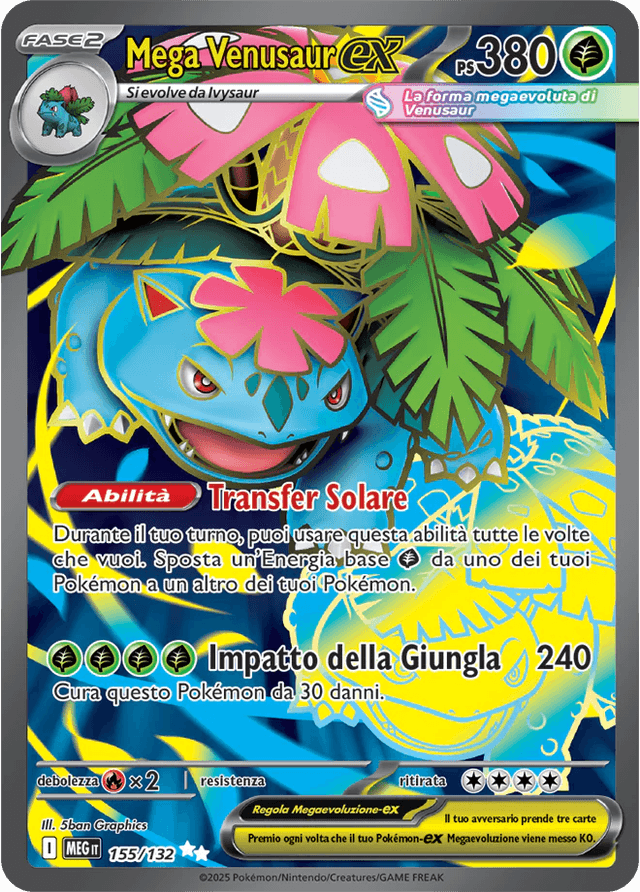 Mega Venusaur ex Mega Evoluzione carta Pokémon italiana UR