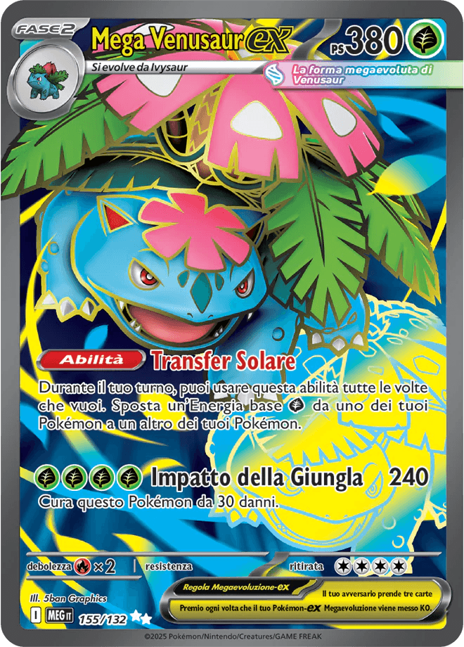 Mega Venusaur ex Mega Evoluzione carta Pokémon italiana UR