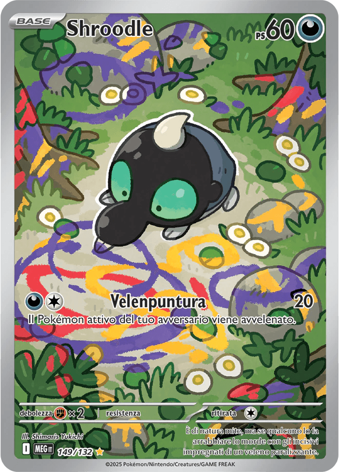 Shroodle Mega Evoluzione carta Pokémon italiana IR
