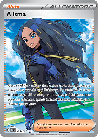 Alisma Ossidiana Infuocata carta Pokémon italiana UR
