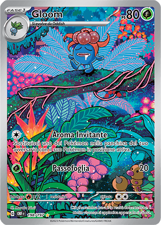 Gloom Ossidiana Infuocata carta Pokémon italiana IR