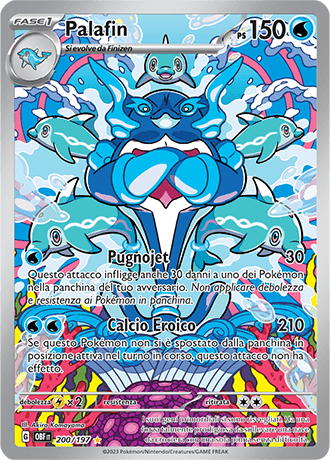 Palafin Ossidiana Infuocata carta Pokémon italiana IR