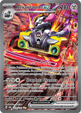 Revavroom ex Ossidiana Infuocata carta Pokémon italiana SIR