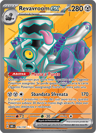 Revavroom ex Ossidiana Infuocata carta Pokémon italiana UR