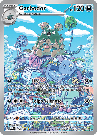 Garbodor Paradosso Temporale carta Pokémon italiana IR