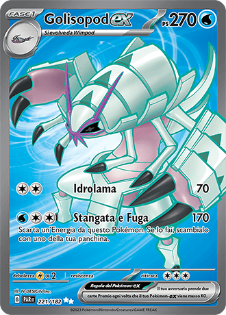 Golisopod ex Paradosso Temporale carta Pokémon italiana UR