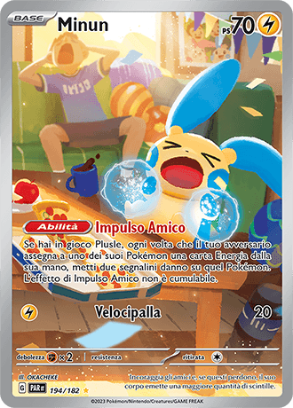 Minun Paradosso Temporale carta Pokémon italiana IR